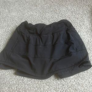 black mid rise pace rival skirt